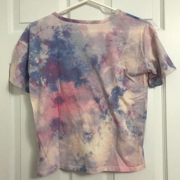 The Children’s Place Tie Dye Short Sleeve T-Shirt Girls XXL/16 Purple Pink - Picture 2 of 4